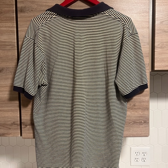 Polo Ralph Lauren Men’s Striped Yellow and Blue Short Sleeve Collared Shirt​ - Picture 4 of 5